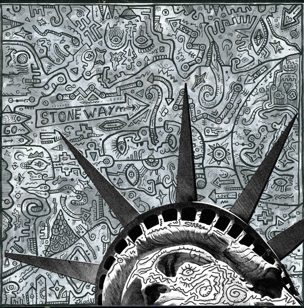 Stone Way New York Liberty - Kunstdruck 100x100cm, ungerahmt (Horst Kordes Art)